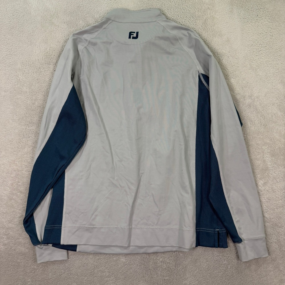 FootJoy Mens Medium 1/4 Zip Pullover Adult Gray Hideaway Golf Club Performance - Picture 7 of 9